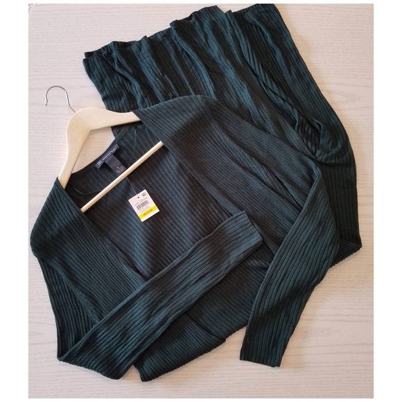 Forest Rib-Knit Open Duster Cardigan INC - Picture 3 of 7